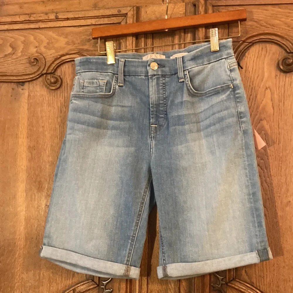 JEN7 by 7 for All Mankind Rolled Hem Bermuda Shorts